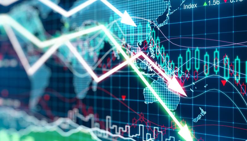 Chart with downwards trend2