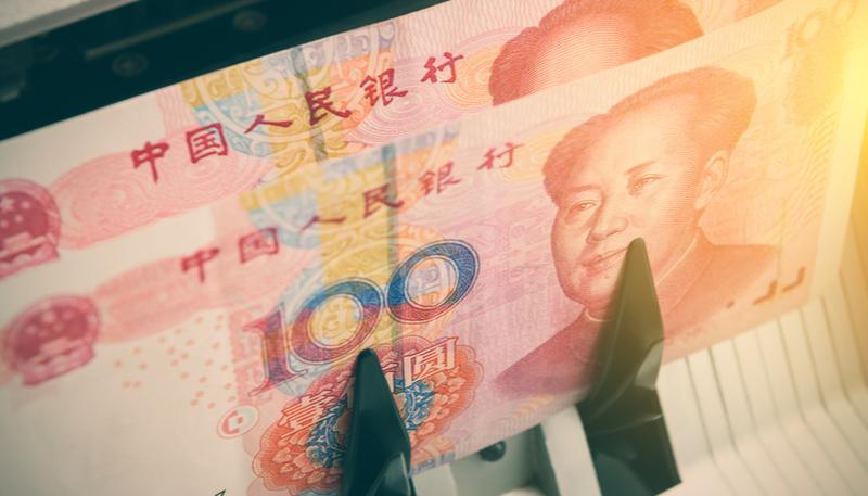 china bank notes from machine